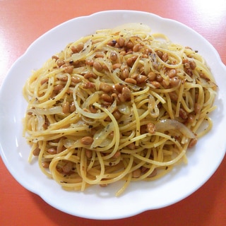 バジル風味☆納豆スパゲッティ